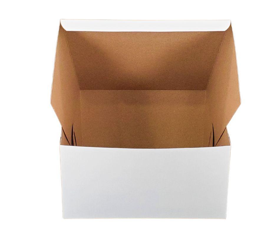Premium EB White Cake Boxes 8x8x5 Inches - Sturdy Bakery Packaging for Wedding, Birthday & Dessert Display - Perfect for Cupcakes, Pastries & Gift Packaging