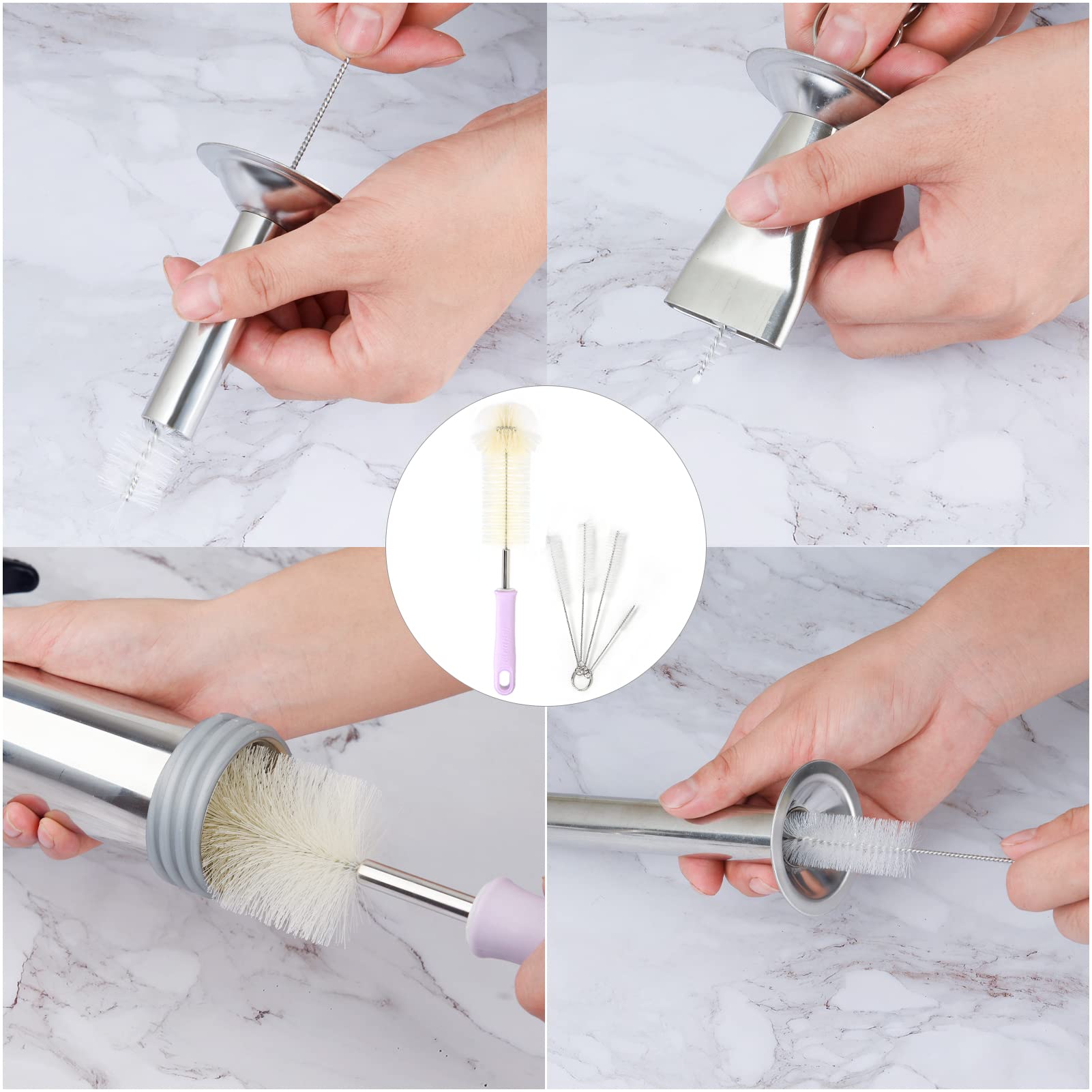 Premium Stainless Steel Beef Jerky Gun Kit - 5 Nozzles & Brushes Included - Perfect for Homemade Jerky, Snack Sticks & Pet Treats - Great for Camping, Hiking & Outdoor Adventures