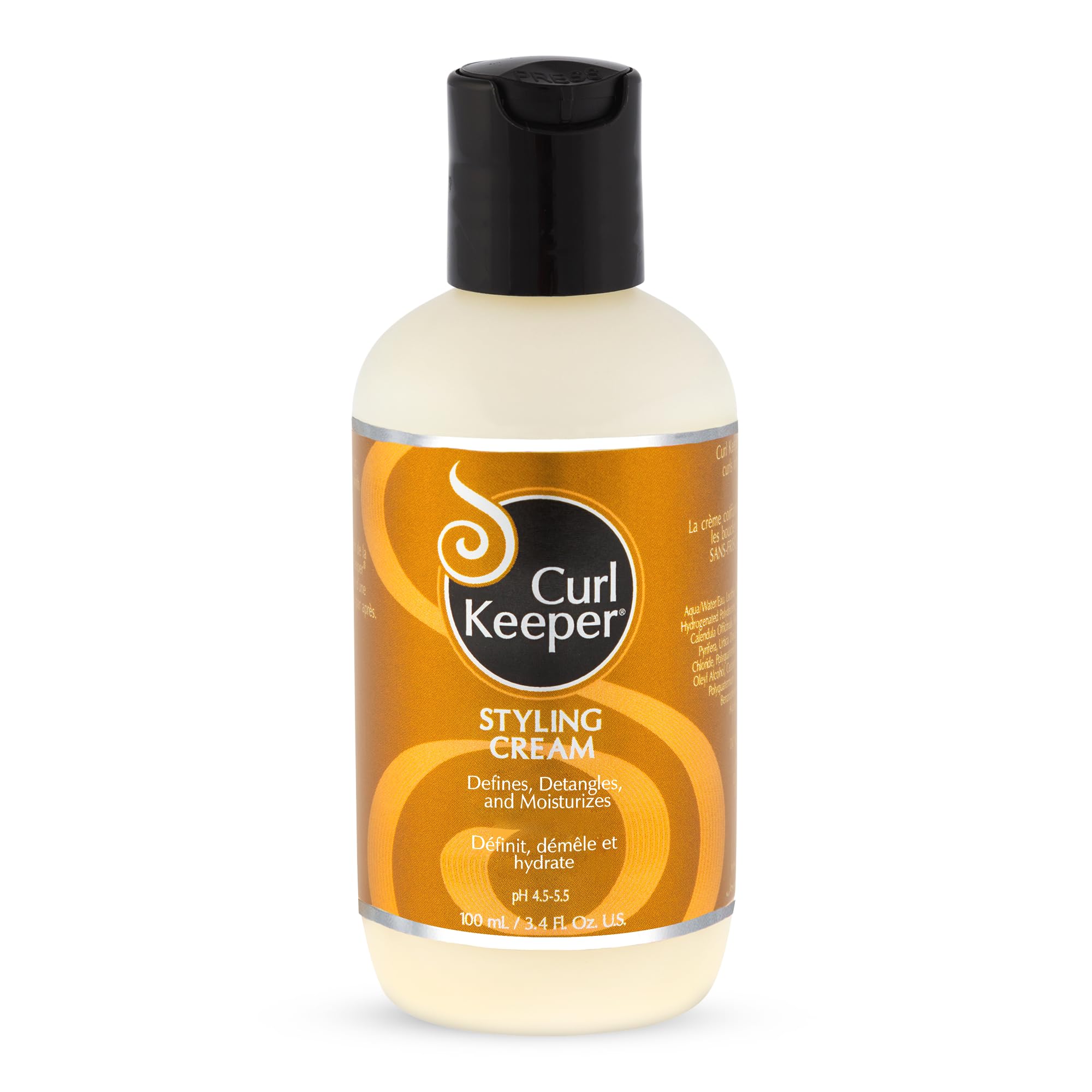 Curl Keeper Styling Cream for Curly Hair - 3 Fl Oz Frizz-Free Defining Cream | Defines, Detangles & Moisturizes All Curl Types | Silicone-Free, Water-Based Hair Styler for Men & Women | Perfect for Daily Styling, Special Occasions & Humidity Protection