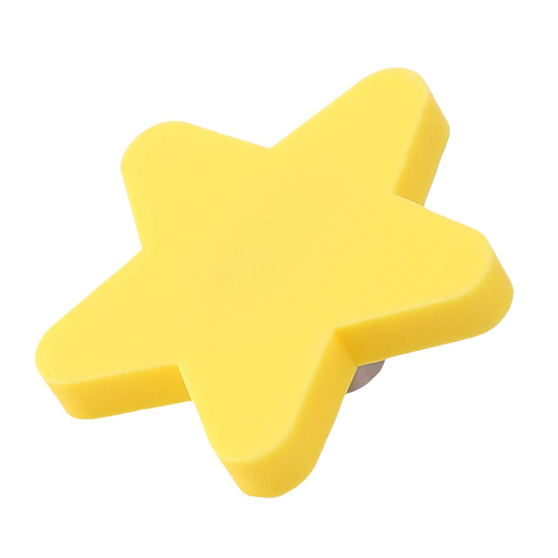 10Pcs Soft Rubber Cartoon Cabinet Knobs - Star Yellow for Kitchen & Wardrobe