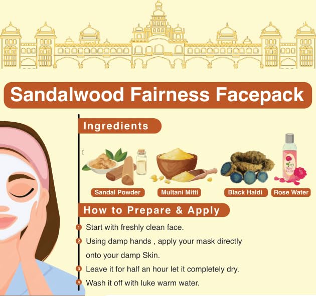**Mysore Kavery Sandal Herbal Face Pack with Multani Mitti, Rose Petals & Kesar Chandan – 100g | Natural Clay Mask for Glowing Skin | Perfect for Acne, Oily Skin & Detox**    *(Use Case: Ideal for daily skincare routine, spa treatments, and deep cleansing to achieve radiant, blemish-free skin.)*