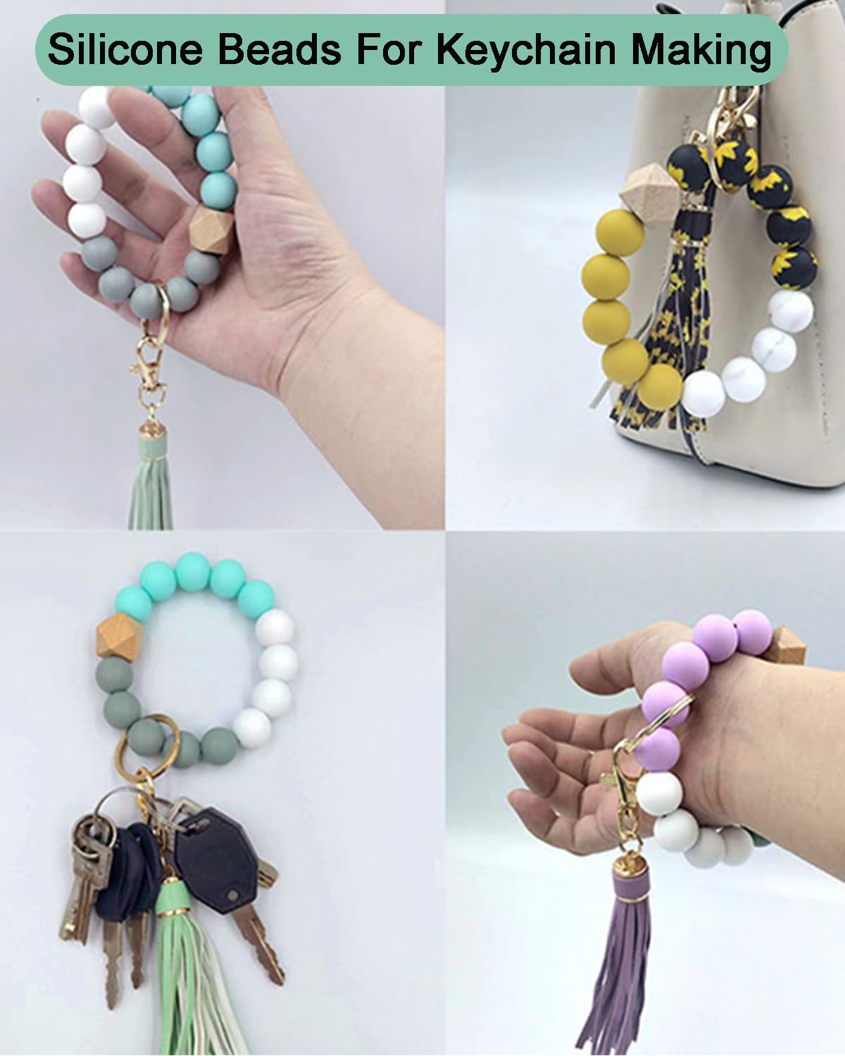 150pcs 15mm Hexagon Silicone Beads Bulk for DIY Keychain, Jewelry & Pen Making - Includes 5M Lanyard & Keychain (Macaron Color) - Perfect for Crafting, Gifts & Accessories