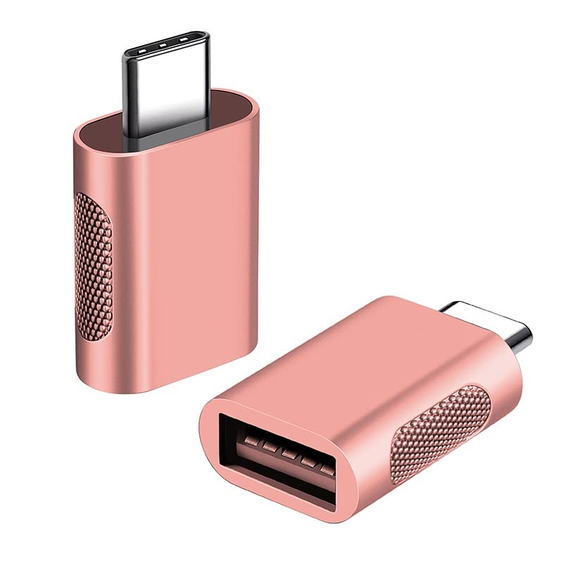 2 Pack USB C to USB 3.0 Adapter - Rose Gold (10Gbps High Speed) for MacBook Pro 2021/Air 2020, iPad Pro 2021 & Thunderbolt 3 Devices | Perfect for Data Transfer, Charging & Connecting Peripherals