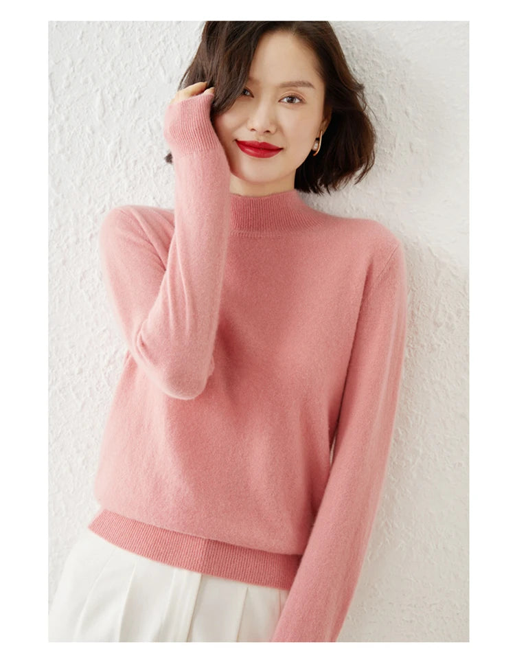 Warm Long Sleeve Pullover Sweater for Women - Cozy Knitwear for Fall & Winter - Perfect for Casual Outfits and Layering