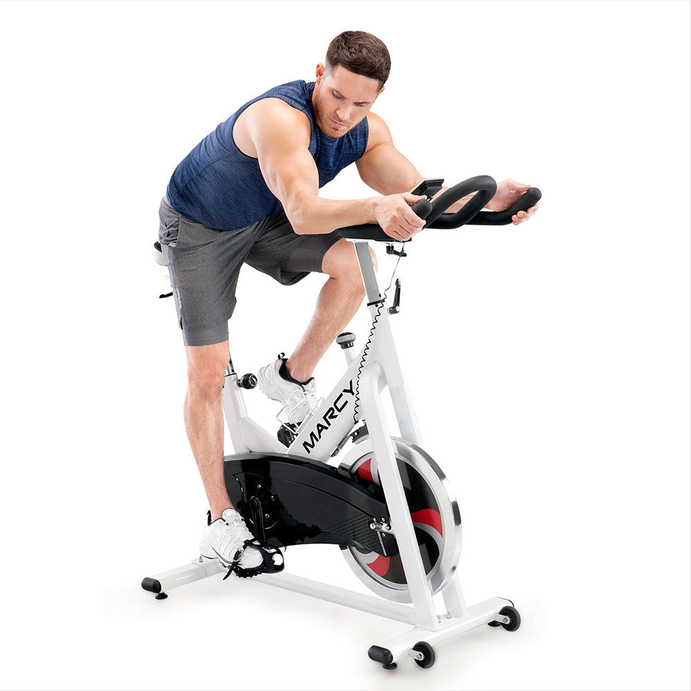 Marcy Club Trainer Exercise Bike - NSP 490 Stationary Bike for Home Gym | Indoor Cycling Workout for Cardio & Strength Training