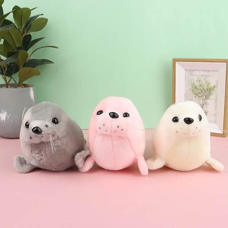 Adorable Kawaii Baby Seal Plush Toy - Soft Stuffed Animal for Kids, Gifts, Nursery Decor & Cuddling