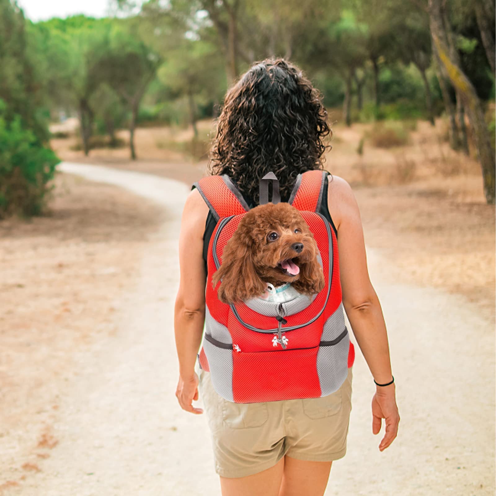 Dog Backpack Carrier for Small Dogs & Cats - Breathable Pet Travel Carrier Backpack with Storage | Perfect for Hiking, Air Travel & Outdoor Adventures