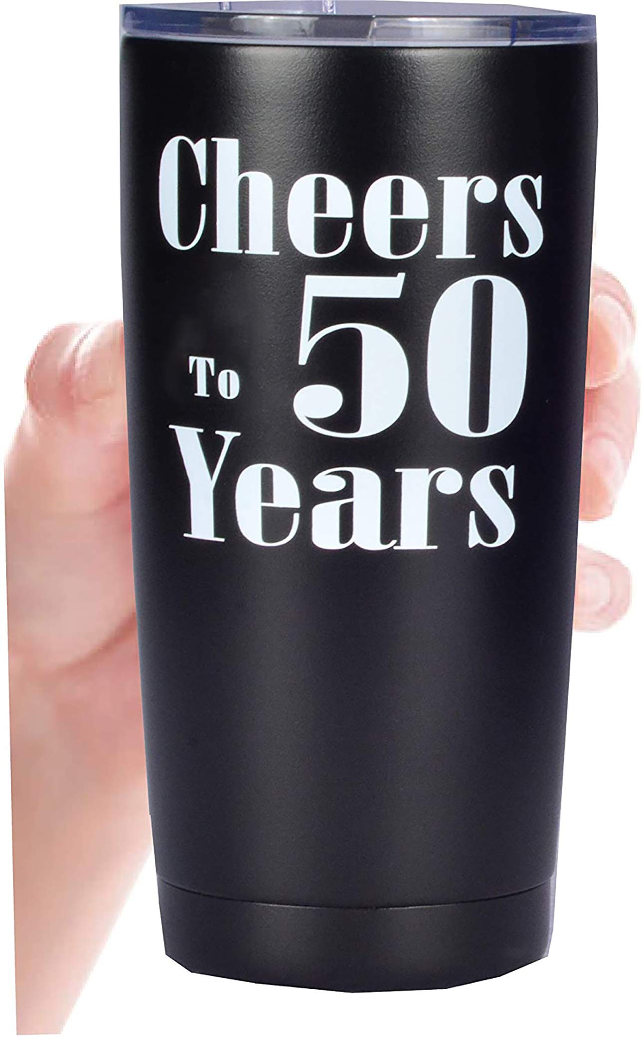 50th Birthday Gifts for Men - Insulated Tumbler Cup, Party Decorations & Unique Present Ideas for 50-Year-Old Dad, Husband or Friend | Perfect for Birthday Celebrations, Office Gifts & Retirement Parties