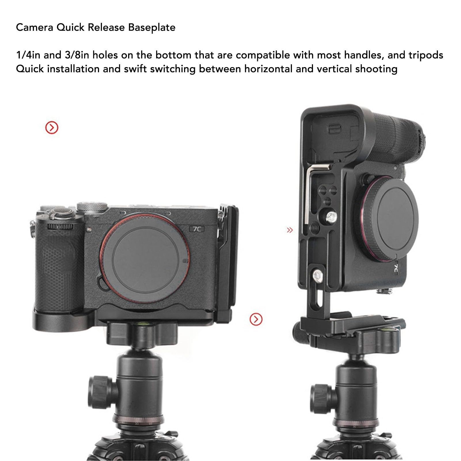**DSLR Camera L Bracket for Sony A7C2 A7CII A7CR – 1/4