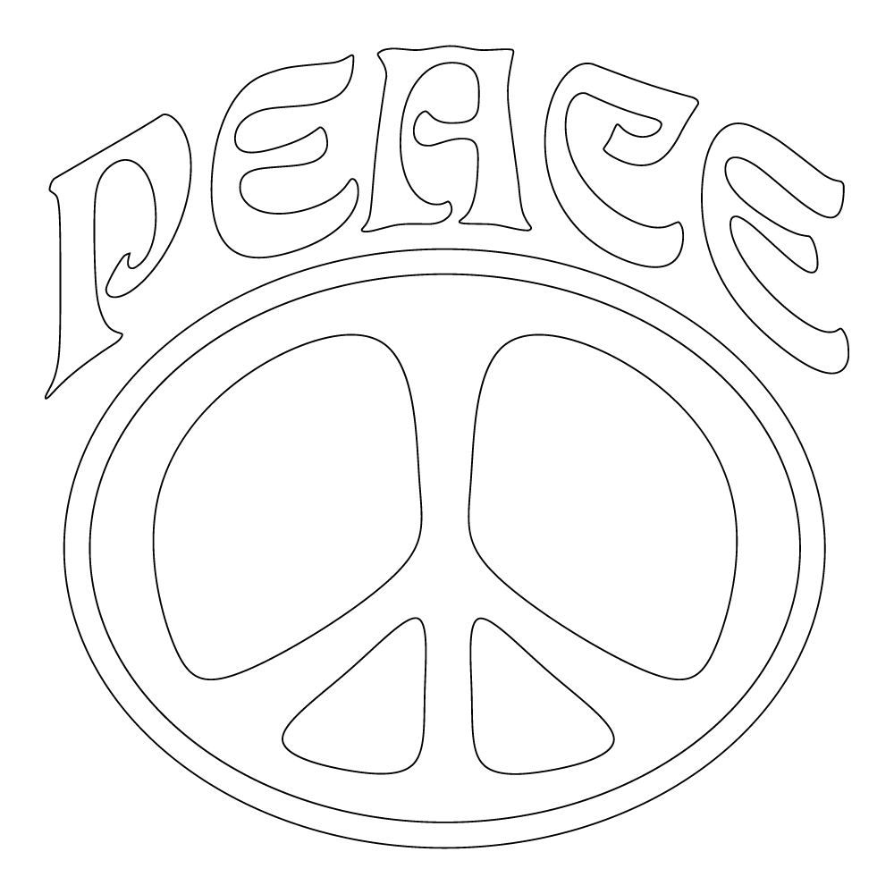 Big Peace Sign Wall Decor - 5 x 5 Inches Hippie Room Decor, Boho Bedroom Art, Yoga Studio Sign for Meditation Spaces & Chill Vibes