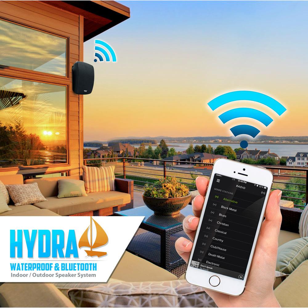 5.25 Inch Indoor Outdoor Wall Mount Speakers - High-Quality Weatherproof Stereo Sound for Home Theater, Patio, and Backyard Entertainment