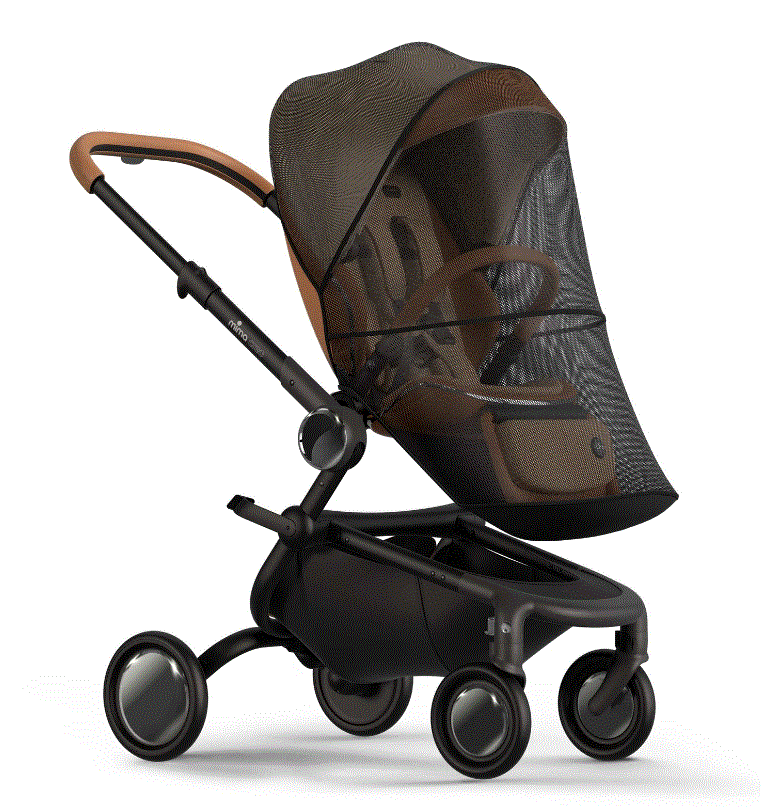Mima Creo Mosquito Net - Black Mesh Bed Canopy for Baby Crib & Stroller - Protection Against Insects & Bugs for Indoor & Outdoor Use