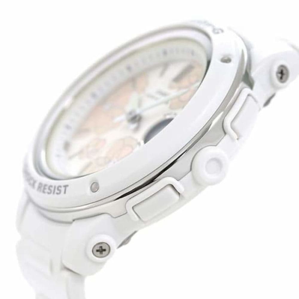 CASIO BABY-G BGA-150FL-7ADR Women's Digital Sport Watch - White Resin Strap, Shock Resistant, Water Resistant for Swimming, Running & Outdoor Activities