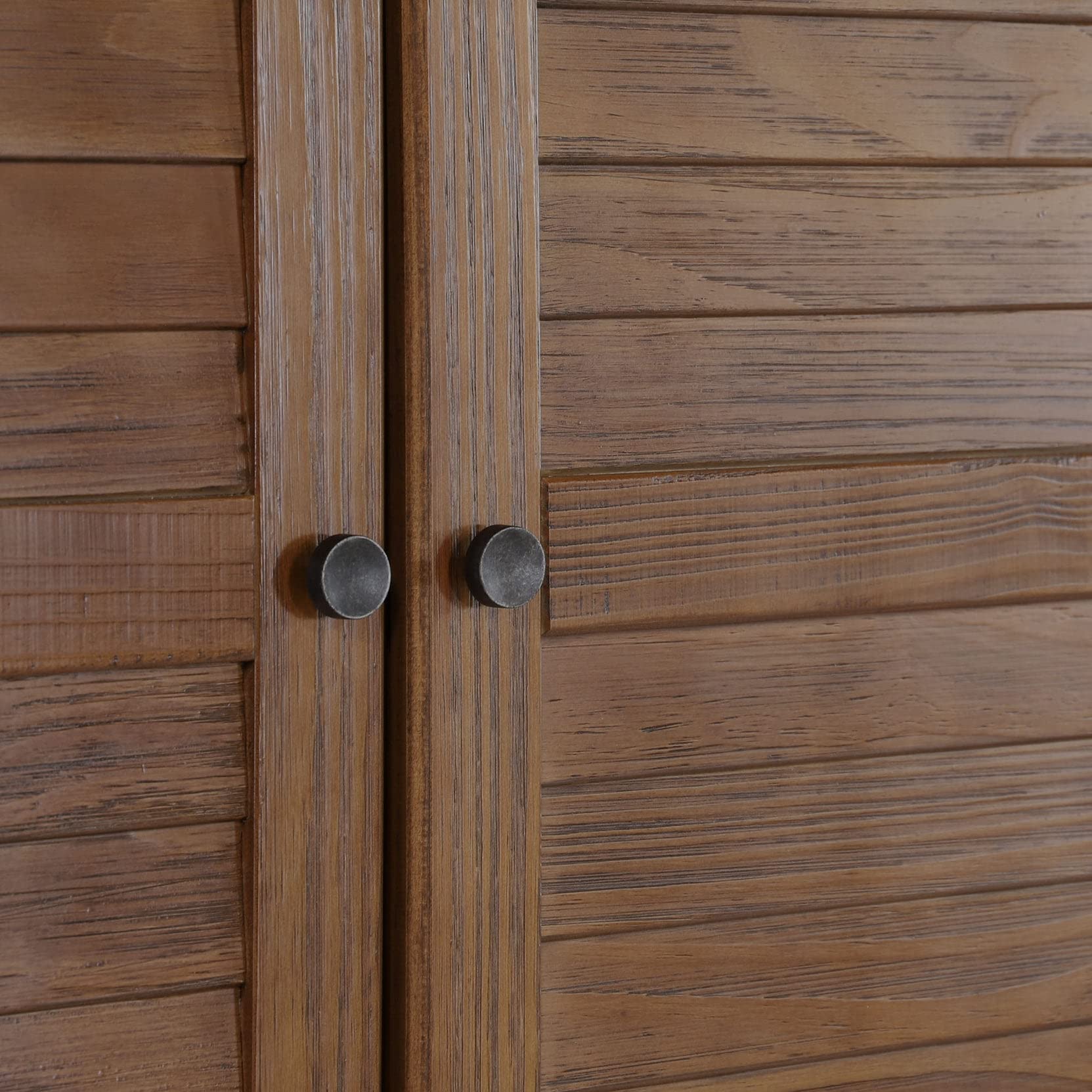 Grain Wood Furniture Greenport 3-Door Wardrobe in Brushed Walnut - Spacious Storage for Bedroom, Closet Organization & Home Decor