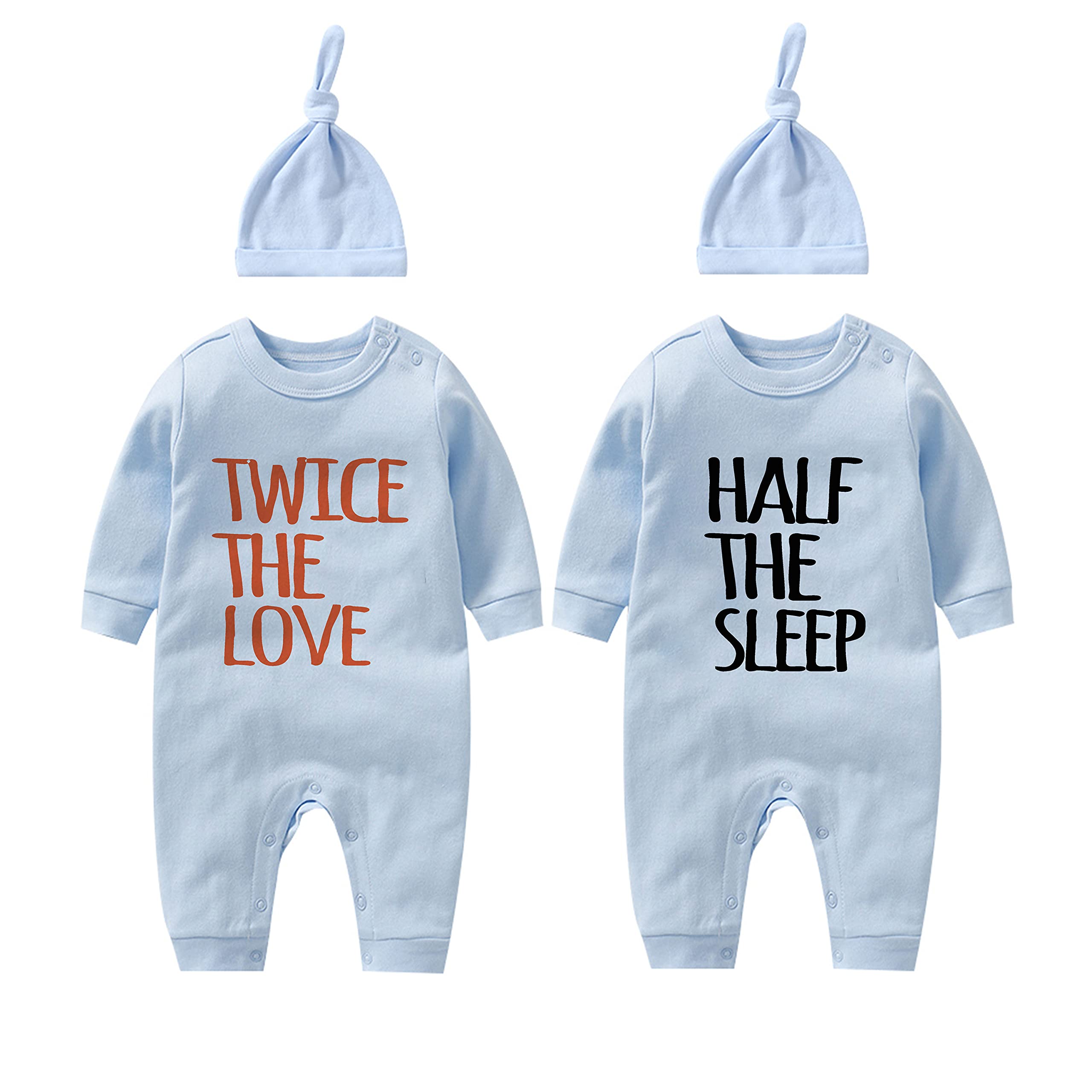 YSCULBUTOL Baby Twins Bodysuit - Cute Matching Outfit for Girls | Soft Sleepwear & Playtime Romper Set | Perfect for Twin Sisters, Photo Shoots & Daily Wear