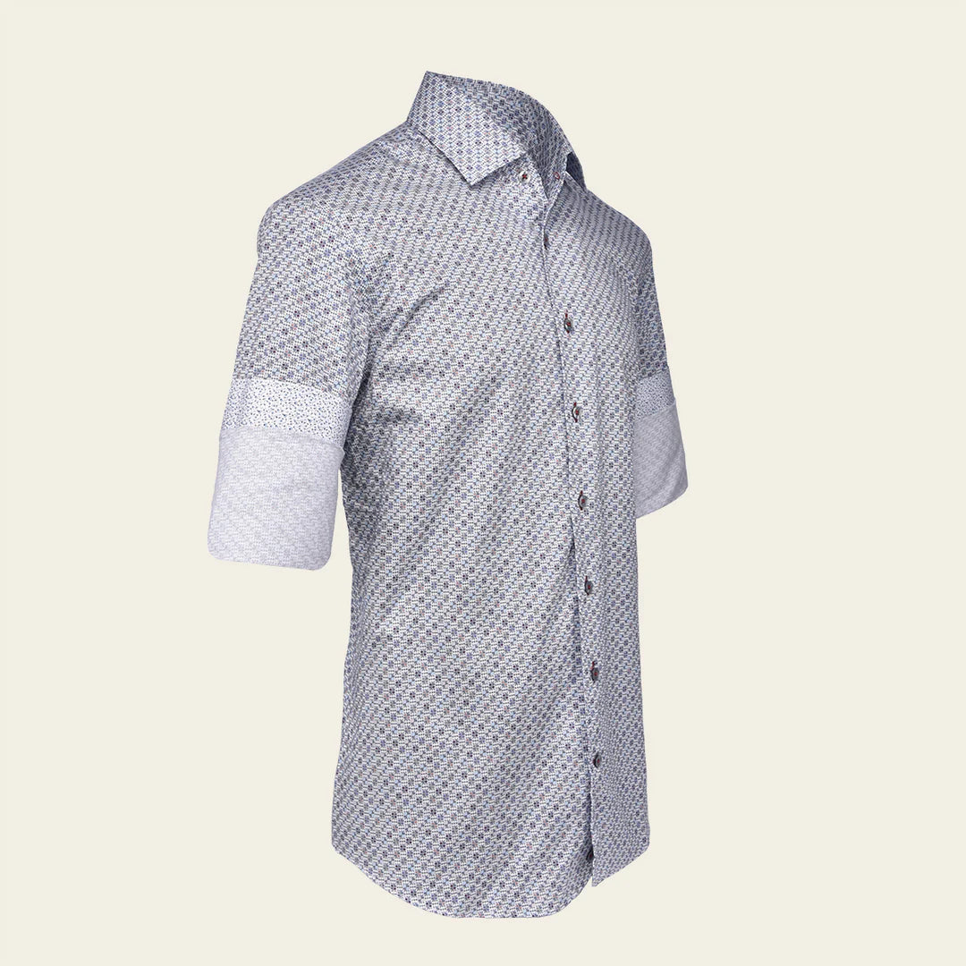CMW842R Men's Casual Cotton Shirt - Stylish Multi-Pattern Button Down Shirt for Everyday Wear | Office, Travel & Outdoor Activities