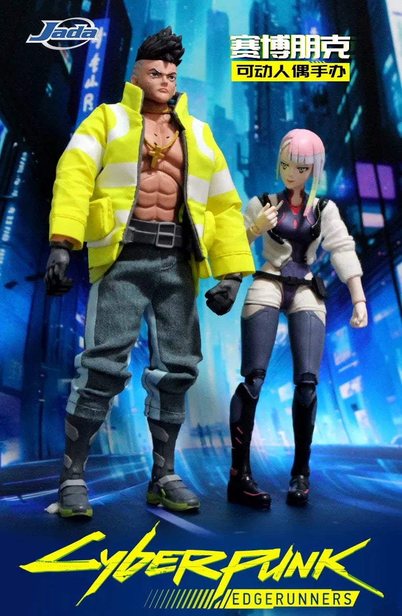 Jada Toys 1/12 Scale 6-inch Cyberpunk: Edgerunners Lucy & David Action Figures - Collectible Anime Figures for Display & Gaming Scenes