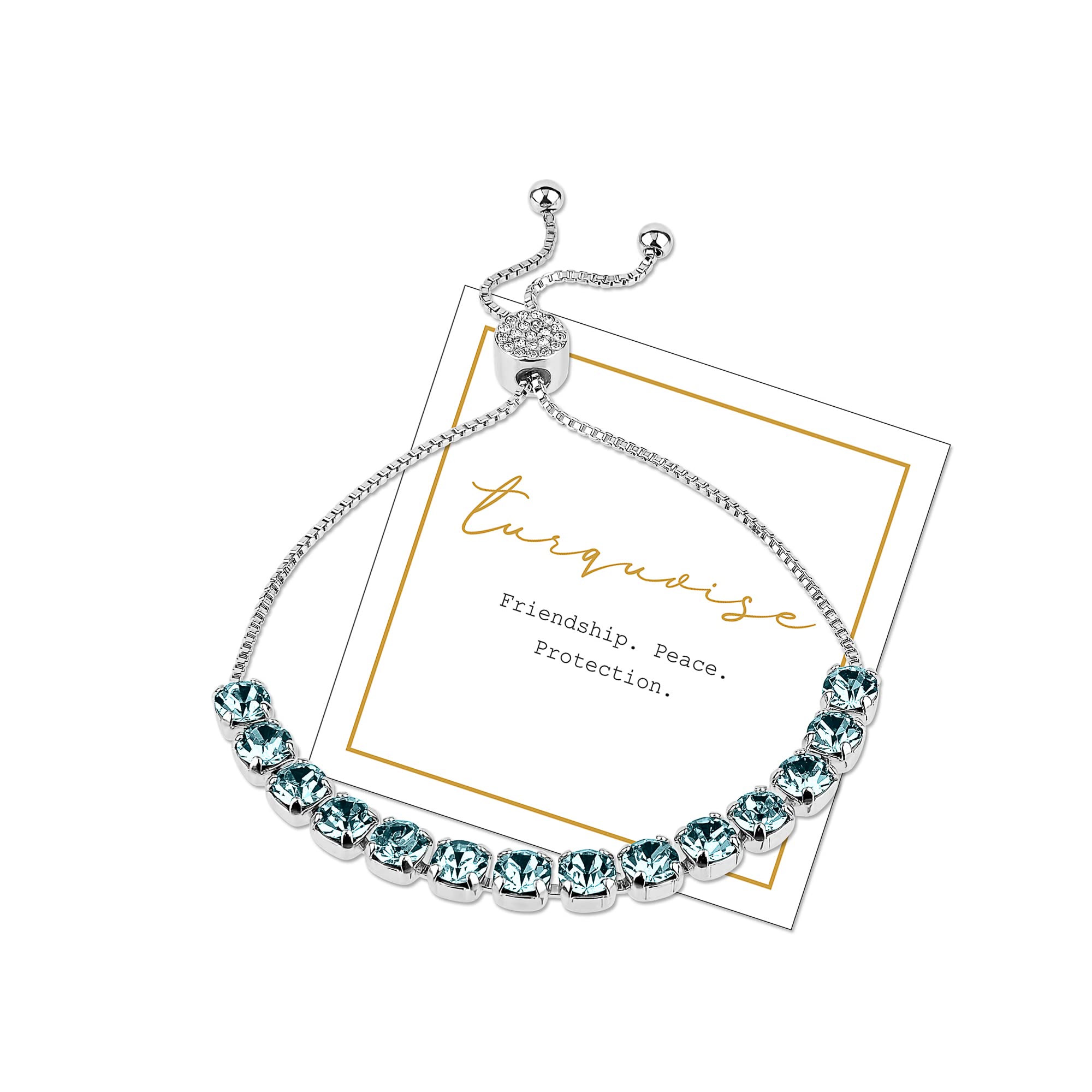 INSPIRED VOICES Adjustable Slider Lariat Tennis Bracelet for Women - Sparkling Rhinestone Fashion Jewelry in Blue, Pink, Purple | Perfect for Casual Wear, Office Accessories & Gift Giving