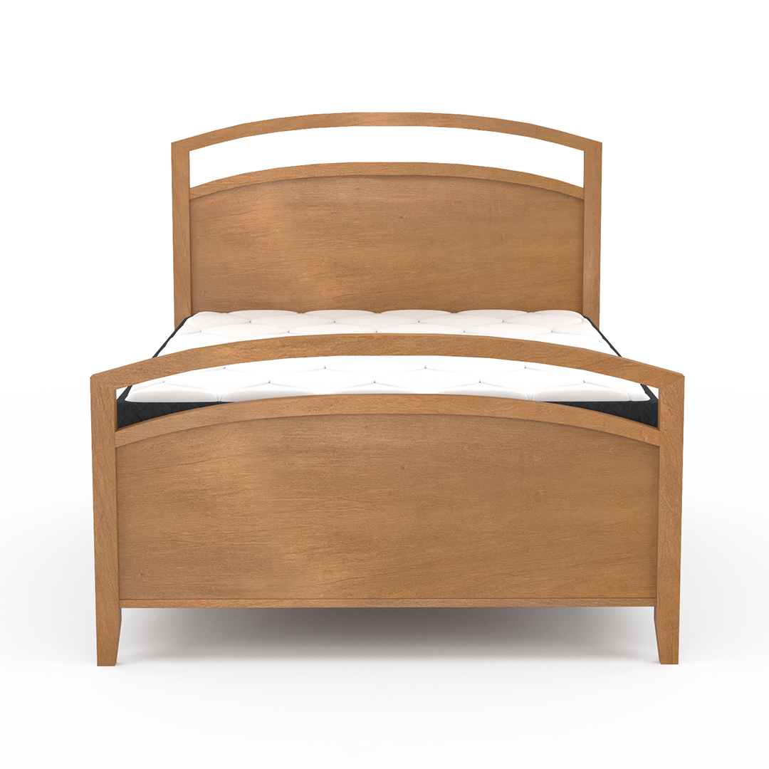 Modern & Stylish Nouveau Bed - Queen Size Platform Bed Frame with Upholstered Headboard - Perfect for Bedroom, Guest Room & Apartment Decor