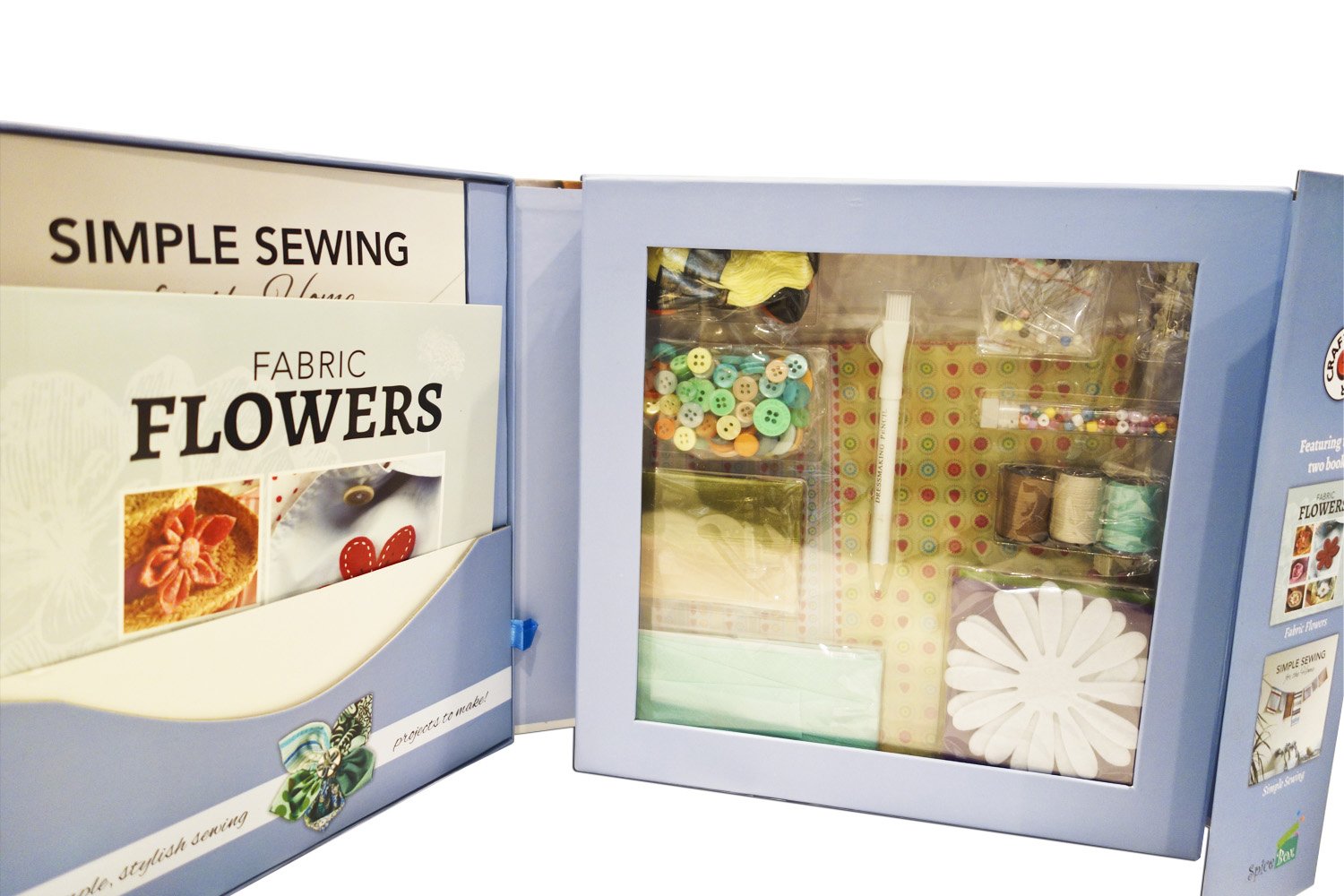 SpiceBox Multicolor Sewing Kit for Beginners - Complete DIY Craft Set with Needles, Thread & Buttons - Perfect for Home, School & Travel Projects