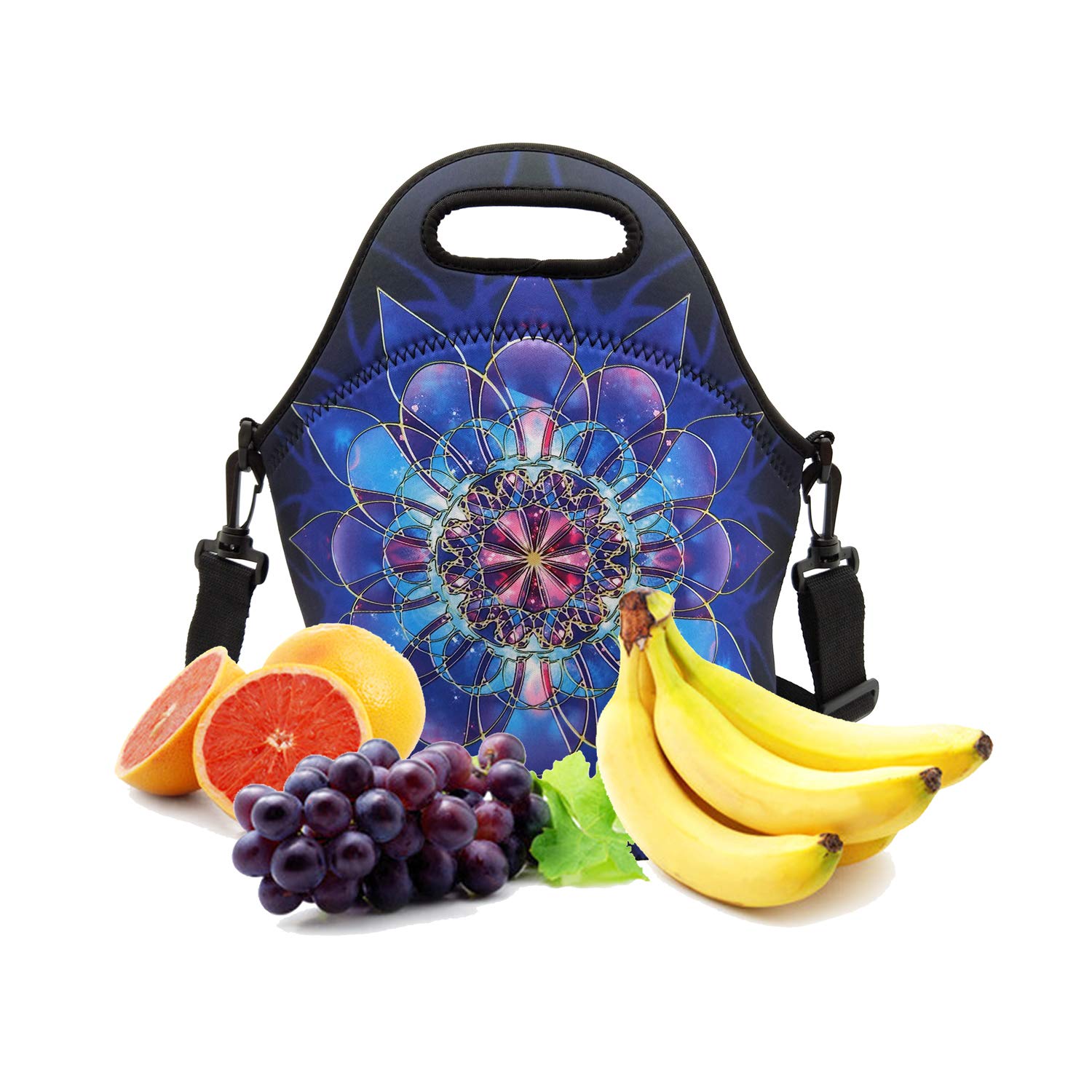 Insulated Neoprene Lunch Bag for Work & Travel - Blue
