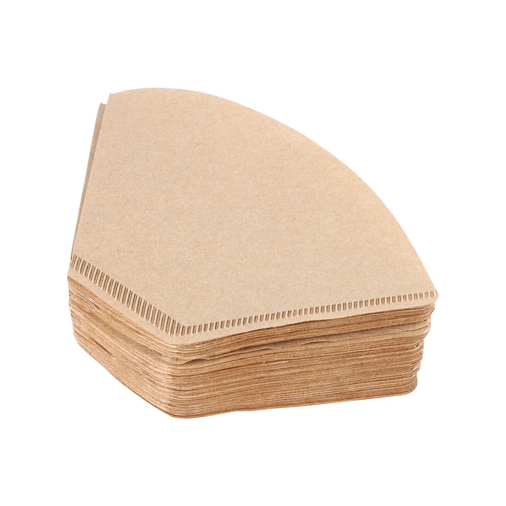 200Pcs Unbleached Coffee Filter Papers - Natural Brown Cone Filters for Drip Coffee Makers, Espresso Machines & Pour Over Brewing | Perfect for Home, Office & Camping Use