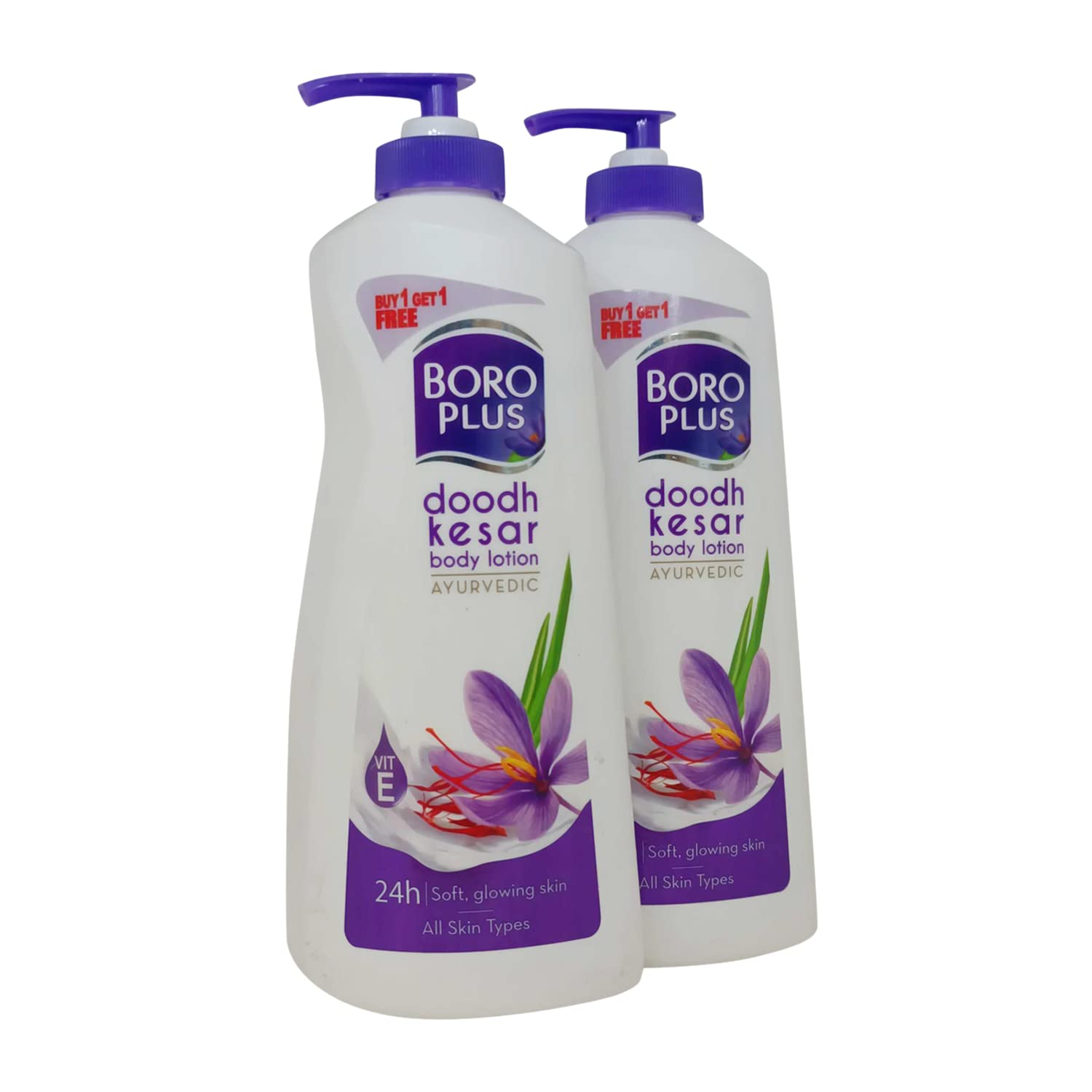 Boroplus Ayurvedic Doodh Kesar Nourishing Body Lotion 400ml - Buy 1 Get 1 Free - Deep Moisturizing for Dry Skin with Saffron & Milk - Perfect for Daily Hydration & Winter Care