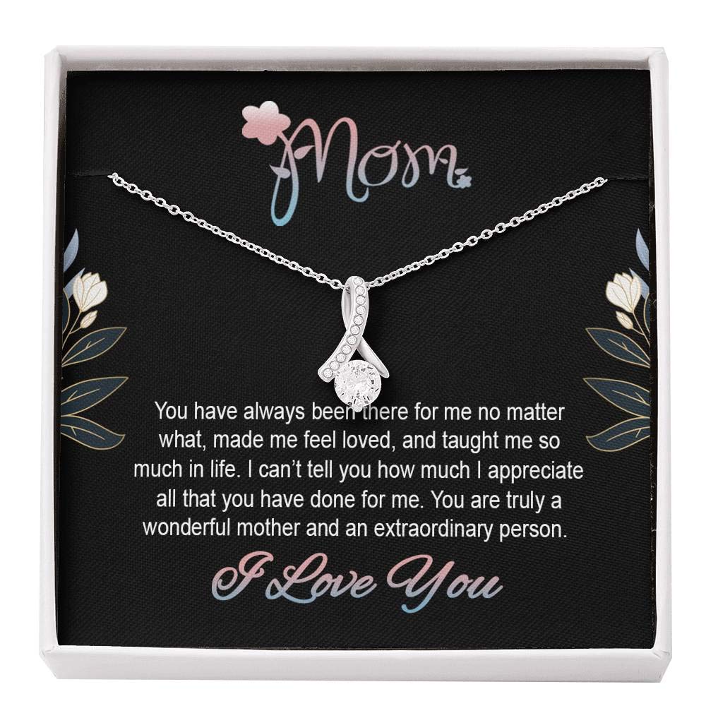 Stylish I Love You Mom Necklace - Jewelry Gift for Her - Perfect for Mother's Day