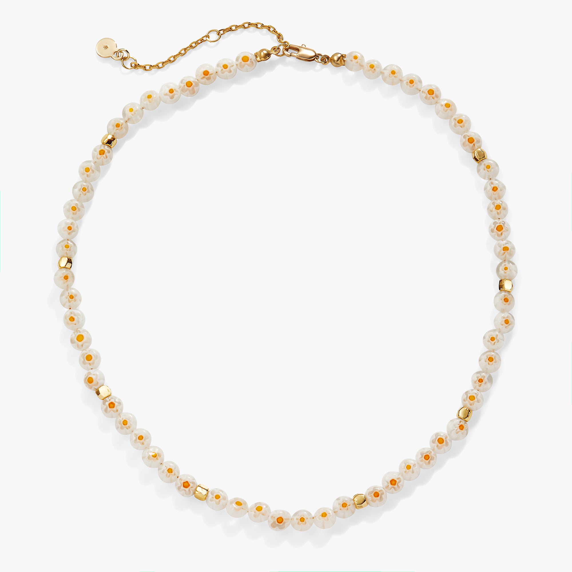 Adjustable Daisy Beaded Necklace for Women - Floral Bohemian Style Jewelry - Perfect for Summer Outfits, Weddings & Beach Vacations
