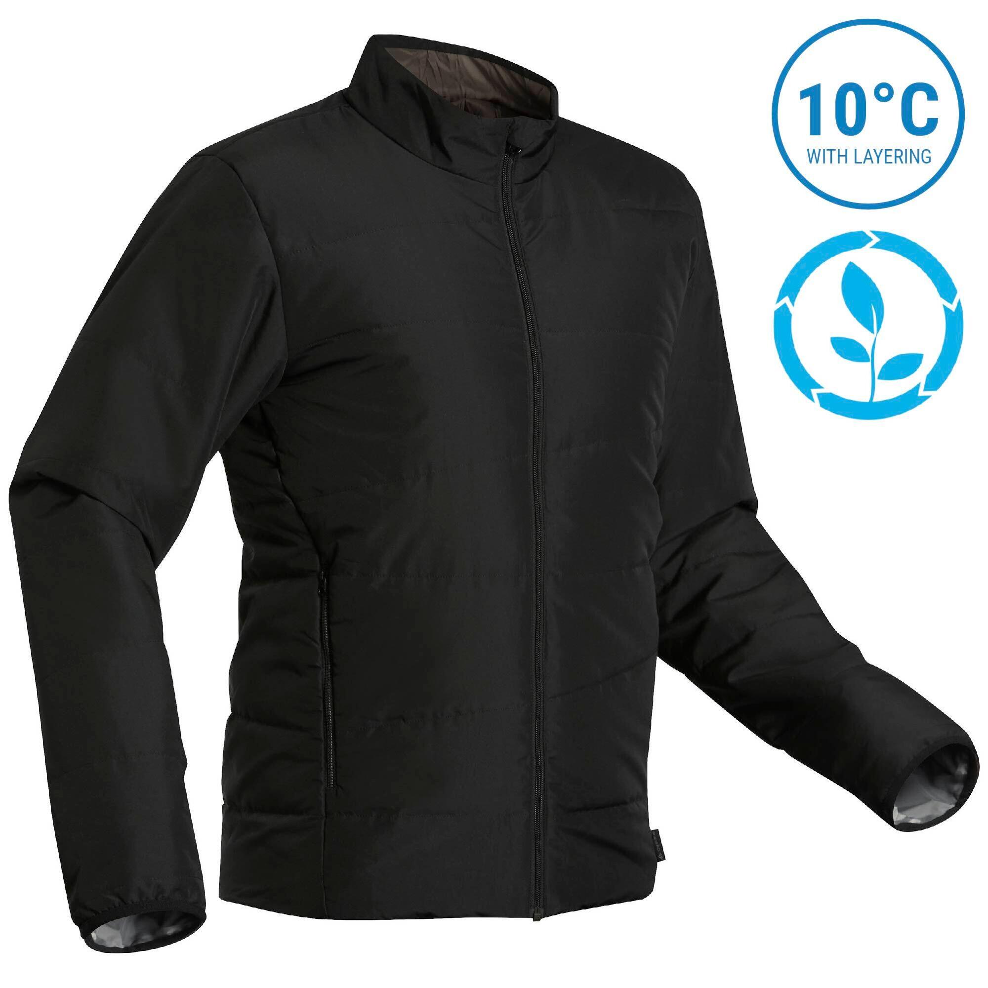 Forclaz Men's MT50 Synthetic Insulated Padded Jacket for Mountain Backpacking - Lightweight & Warm (32°F) - Perfect for Hiking, Camping & Outdoor Adventures