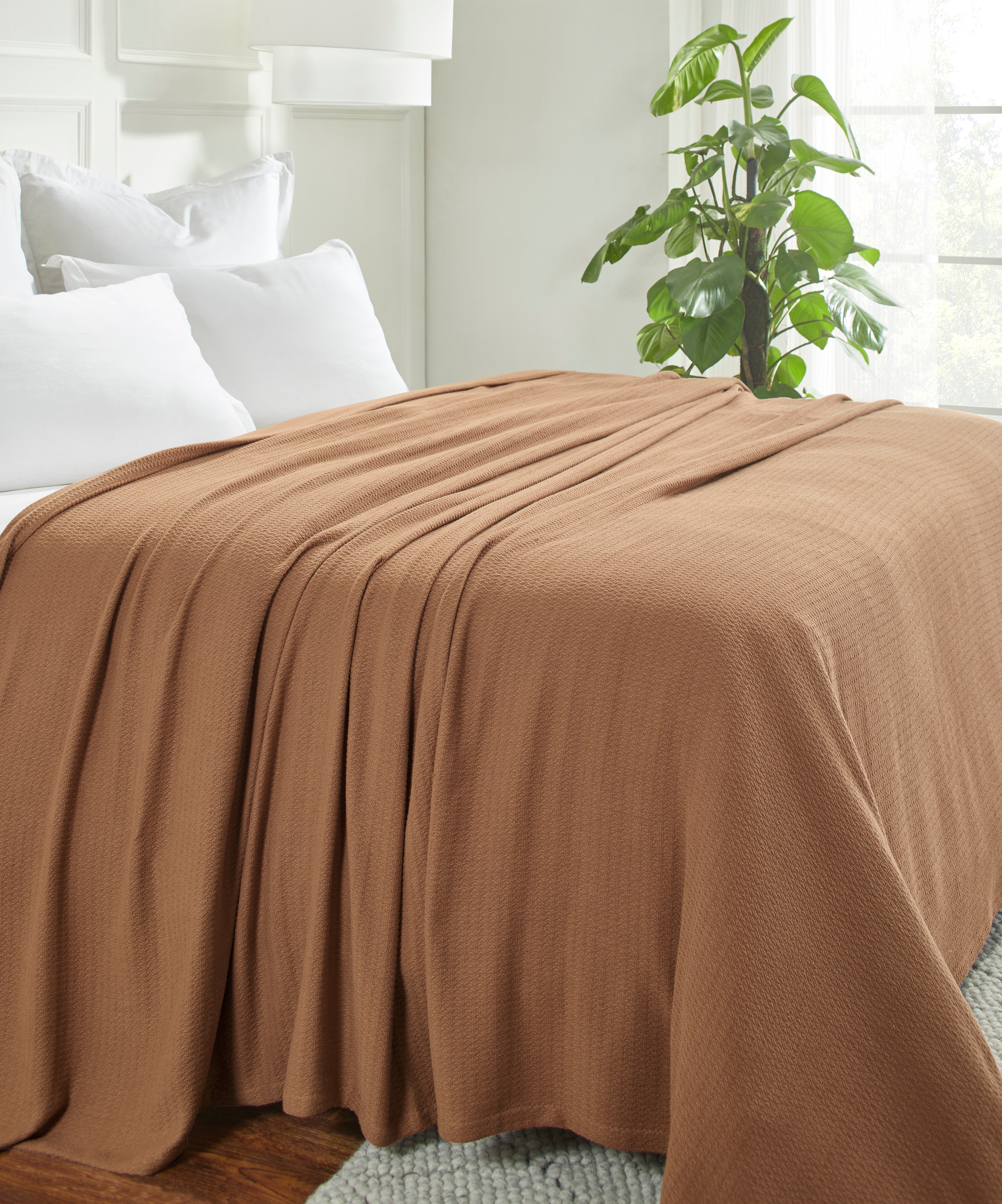 Premium Textured Cotton Waffle Weave Blanket - Soft & Breathable Throw for Bed, Sofa & Couch - Cozy Home Decor Gift for All Seasons
