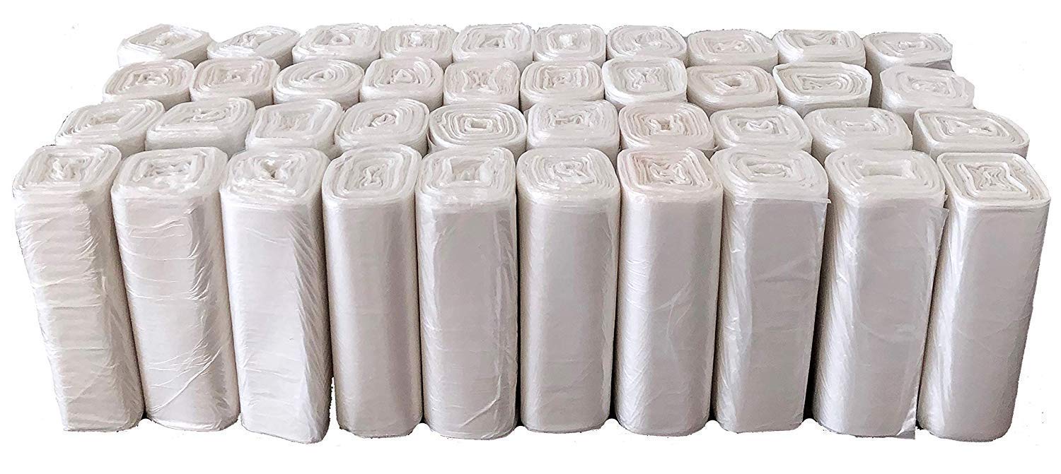 6-10 Gallon Trash Bags (1000 Count) & 2-4 Gallon Trash Bags (2000 Count) - Heavy Duty Kitchen, Office, and Bathroom Waste Disposal Bags