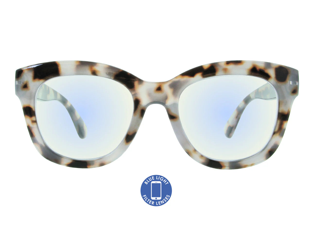 Blue Light Blocking Reading Glasses - White Tortoiseshell Frame for Computer & Screen Use - Reduce Eye Strain for Work & Reading