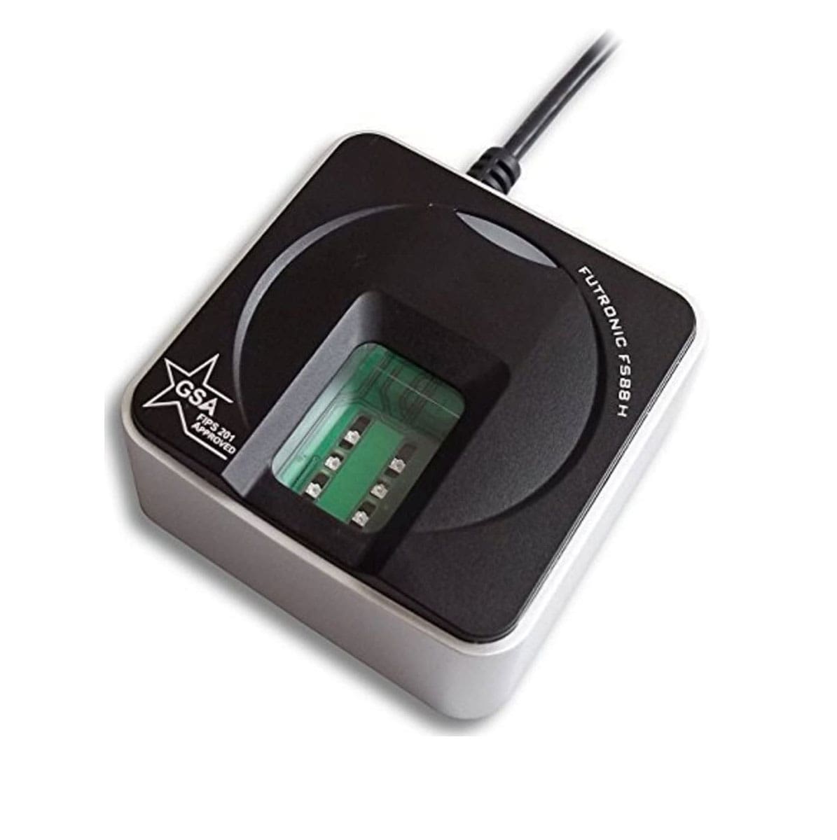 Futronic FS88H FIPS 201/PIV Certified USB 2.0 Fingerprint Scanner - Secure Biometric Authentication for Government, Banking & Enterprise Access Control
