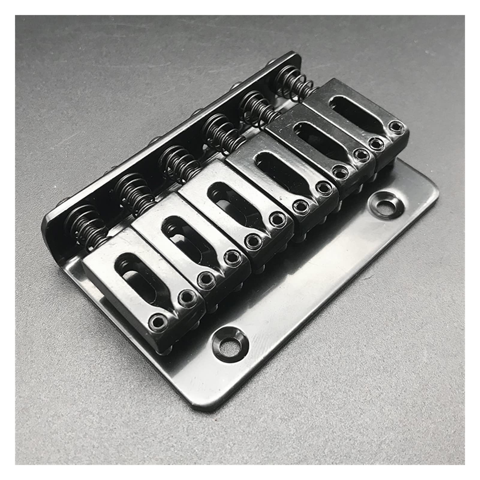 6-Piece 65mm Electric Guitar Tailpiece Bridge Set for SQ/ST Style Guitars - Black Replacement Bridge Parts - Perfect for Guitar Upgrades & Repairs