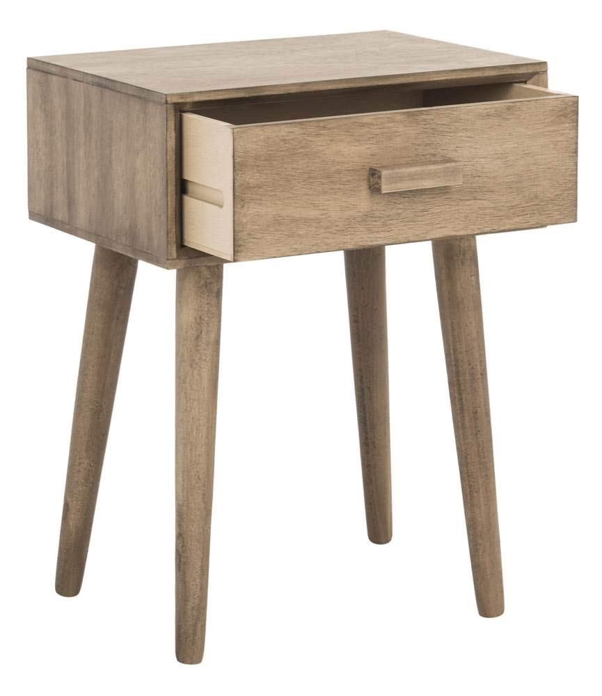 Safavieh Home Lyle Modern Chocolate Brown Accent Table - Stylish End Table for Living Room, Bedroom & Office Decor