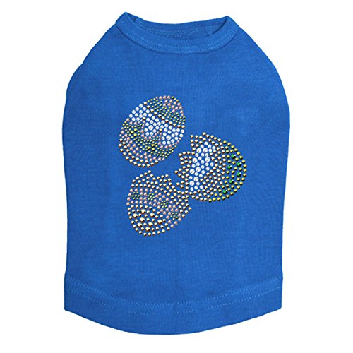 Bling Rhinestone Easter Dog Shirt - Royal Blue M, Sparkling Pet Apparel for Easter Celebrations and Festive Gatherings