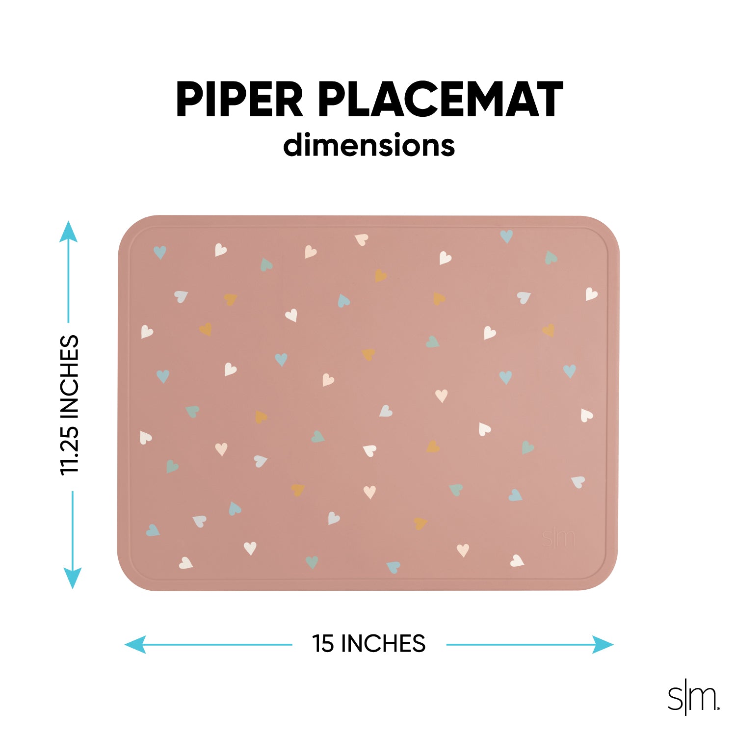 Non-Slip Piper Silicone Placemat Set of 4 - Heat Resistant, Waterproof Table Mats for Dining, Kids, Parties - Perfect for Home, Restaurant, and Outdoor Use