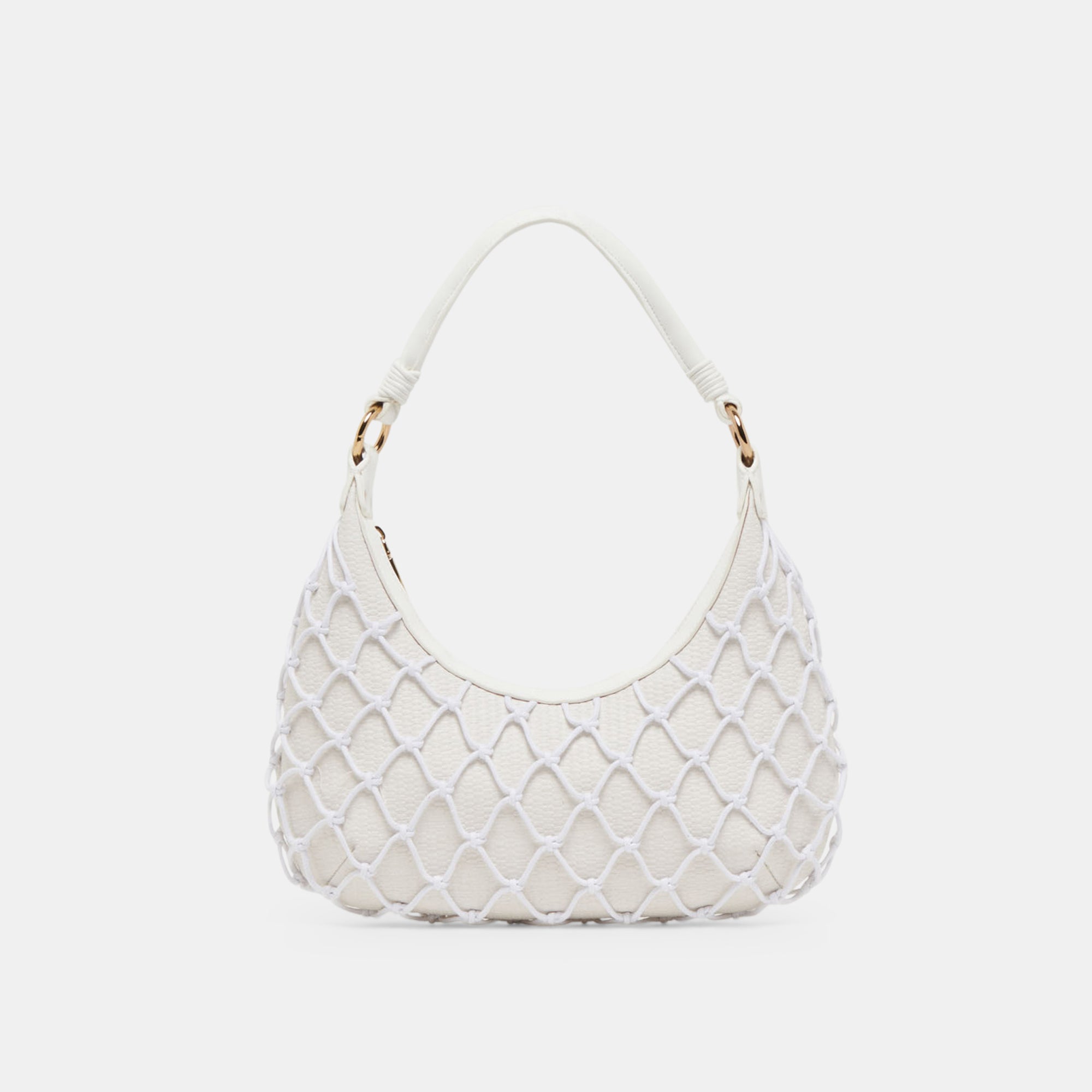 Positano Shoulder Bag - White Raffia Straw Handbag for Women | Beach Tote, Summer Vacation, Boho Chic Accessory