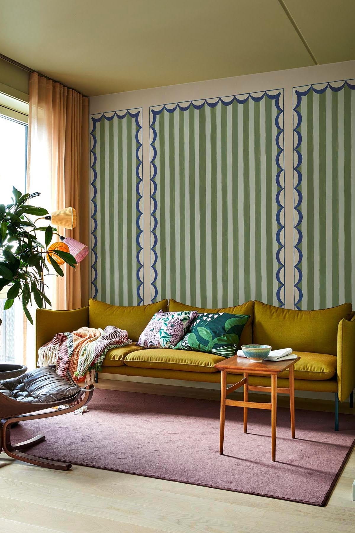 Scallop Panel Green and Blue - Decorative Wall Panels for Home and Office Interior Design