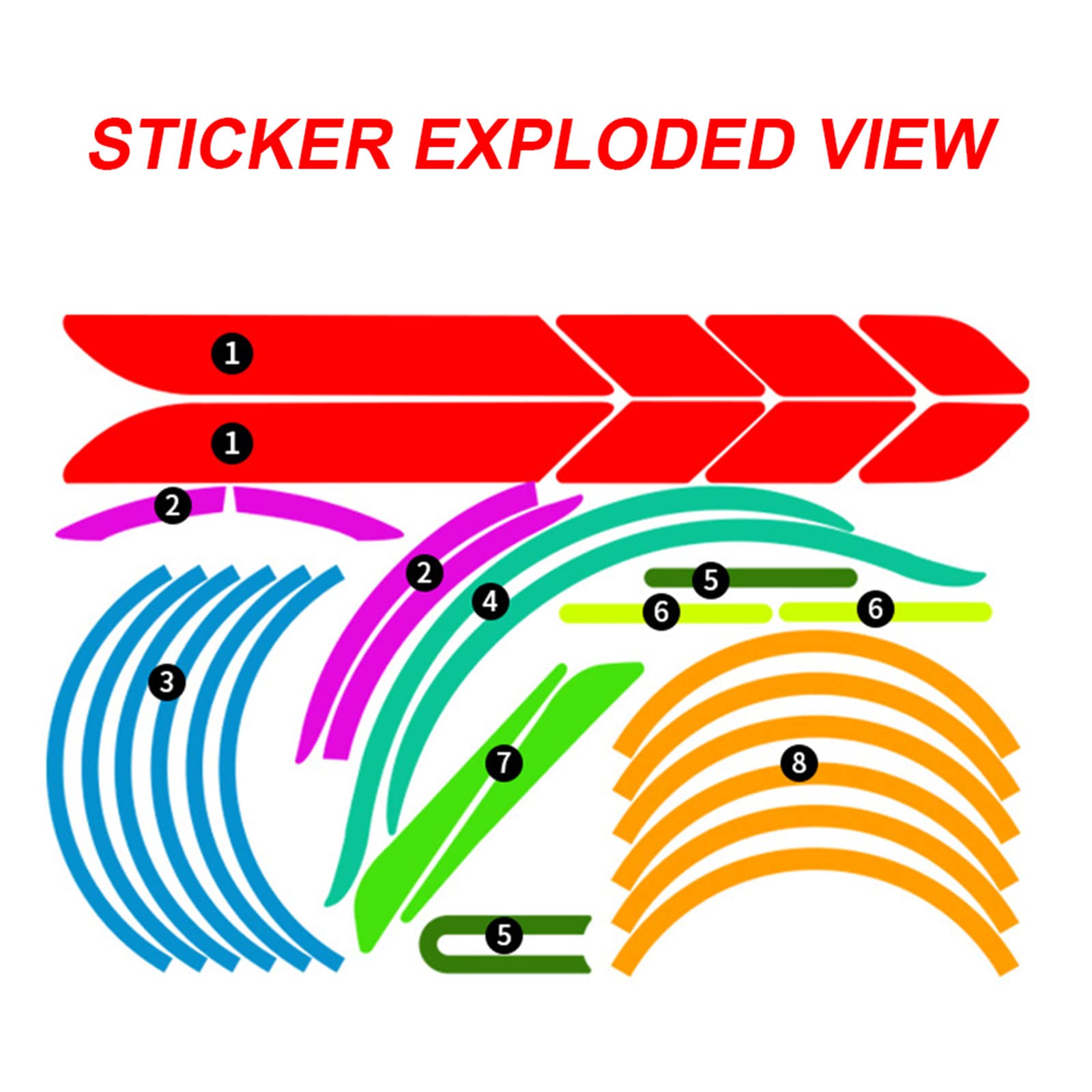 High Visibility Reflective Stickers for Electric Scooters & Motorcycles - Fluorescent Safety Decals for Xiaomi M365, Ninebot ES1 ES2 ES3 ES4 - Perfect for Night Riding & Urban Commuting (White)