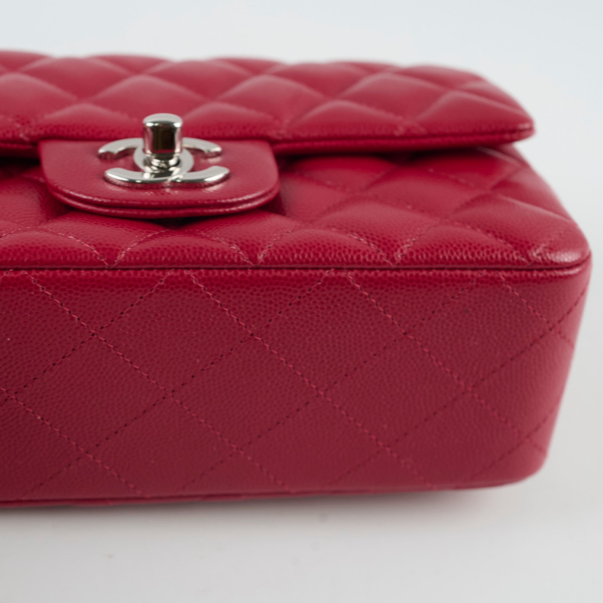 Chanel Caviar Mini Rectangular Flap Bag 26cm Red - Luxury Designer Crossbody Purse for Women | Perfect for Evening Parties, Date Nights & Special Occasions