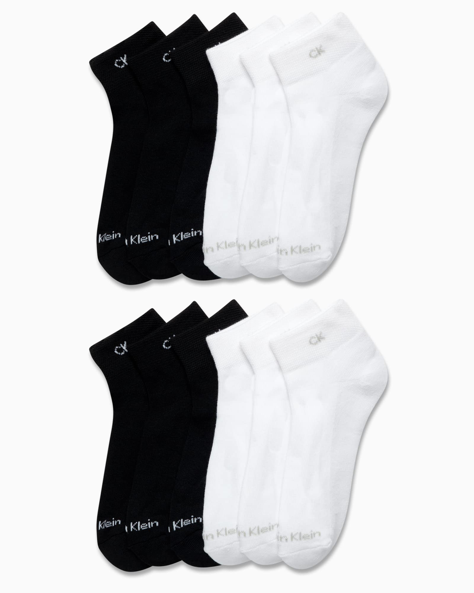 Calvin Klein Women's Quarter Socks 12-Pack - Cushioned Athletic Ankle Socks for Running, Gym & Sports - Breathable Cotton Blend Comfort Socks (Size 4-10) - Perfect for Workouts, Yoga & Everyday Wear