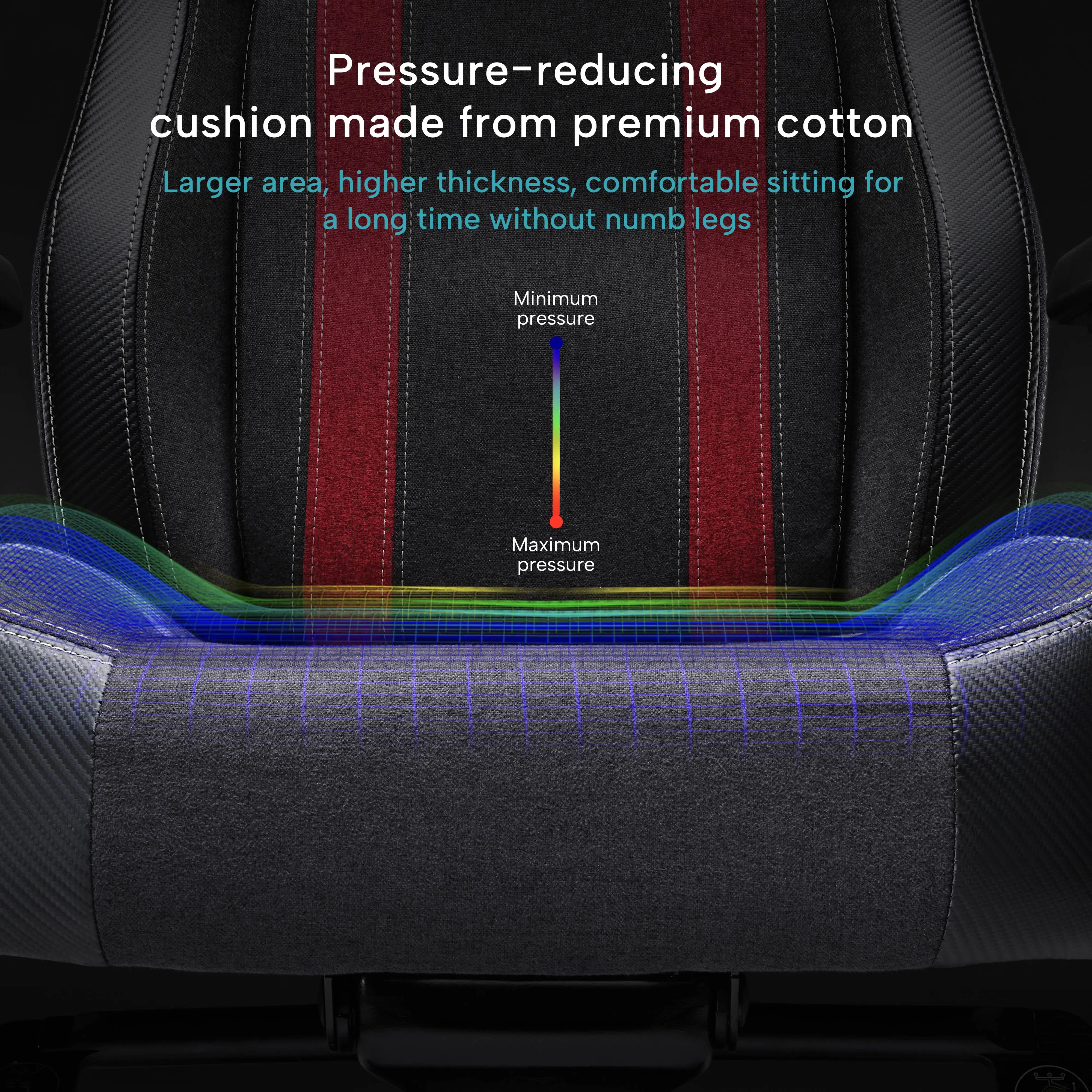 HyperX Python II Gaming Chair - Ergonomic Racing Style PC Gaming Chair with Adjustable Lumbar Support & Headrest - Perfect for Esports, Streaming & Office Work