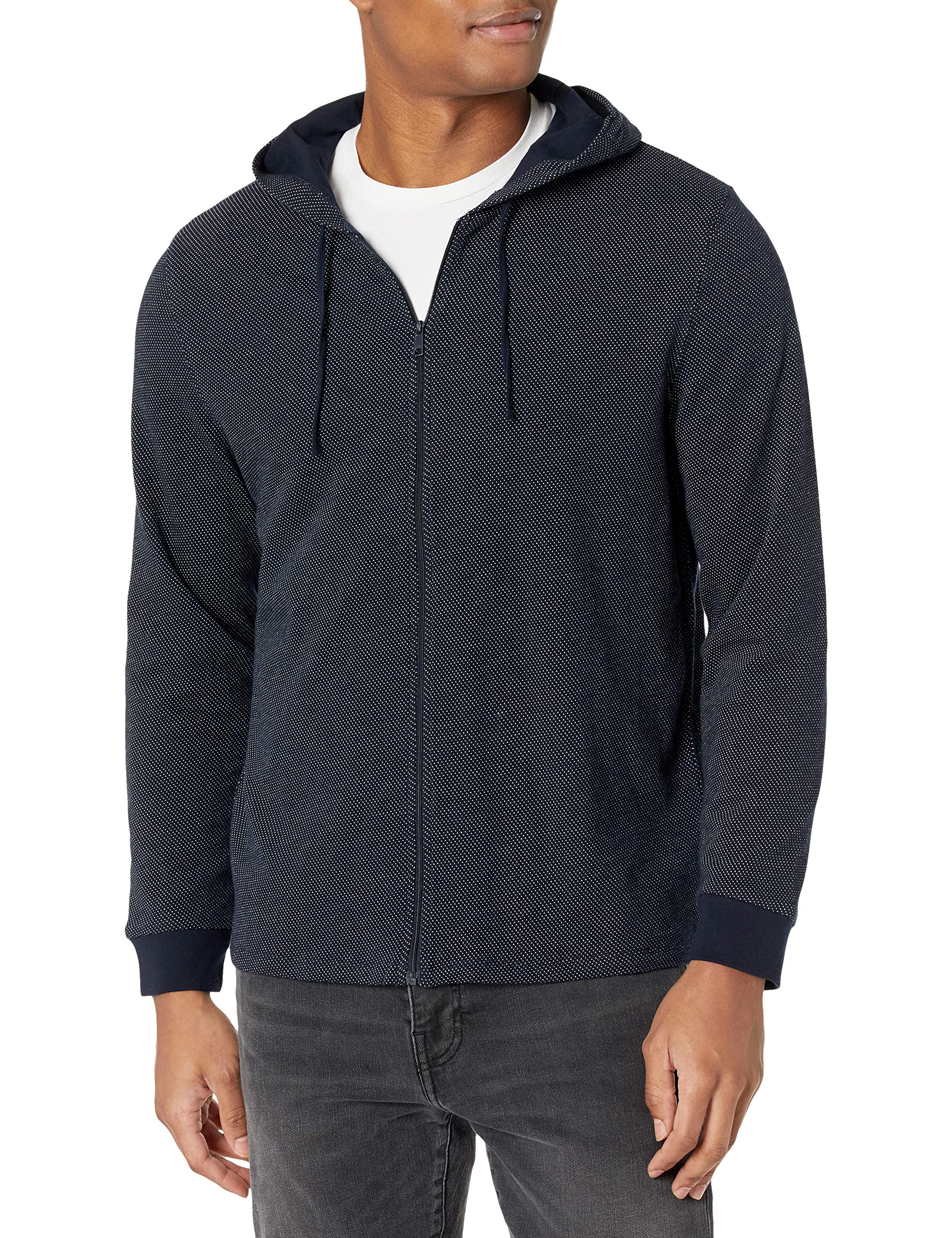 Vince Men's Birdseye Zip-Up Hoodie - Lightweight Casual Pullover for Everyday Wear | Perfect for Gym, Running & Outdoor Activities
