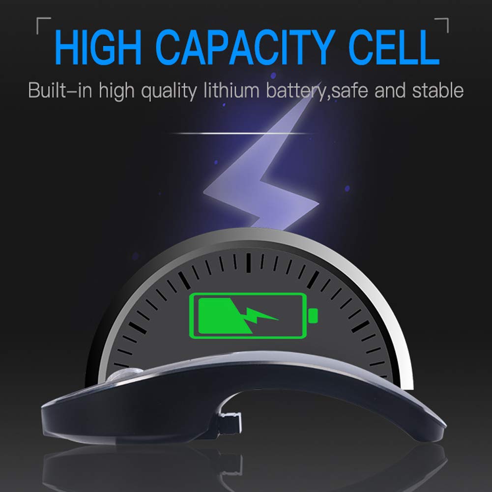 Wireless Rechargeable Silent Mouse 2.4G USB Optical Mouse for Laptop, PC, Desktop - Ergonomic Office Mouse with USB Receiver for Quiet Work, Gaming & Home Use