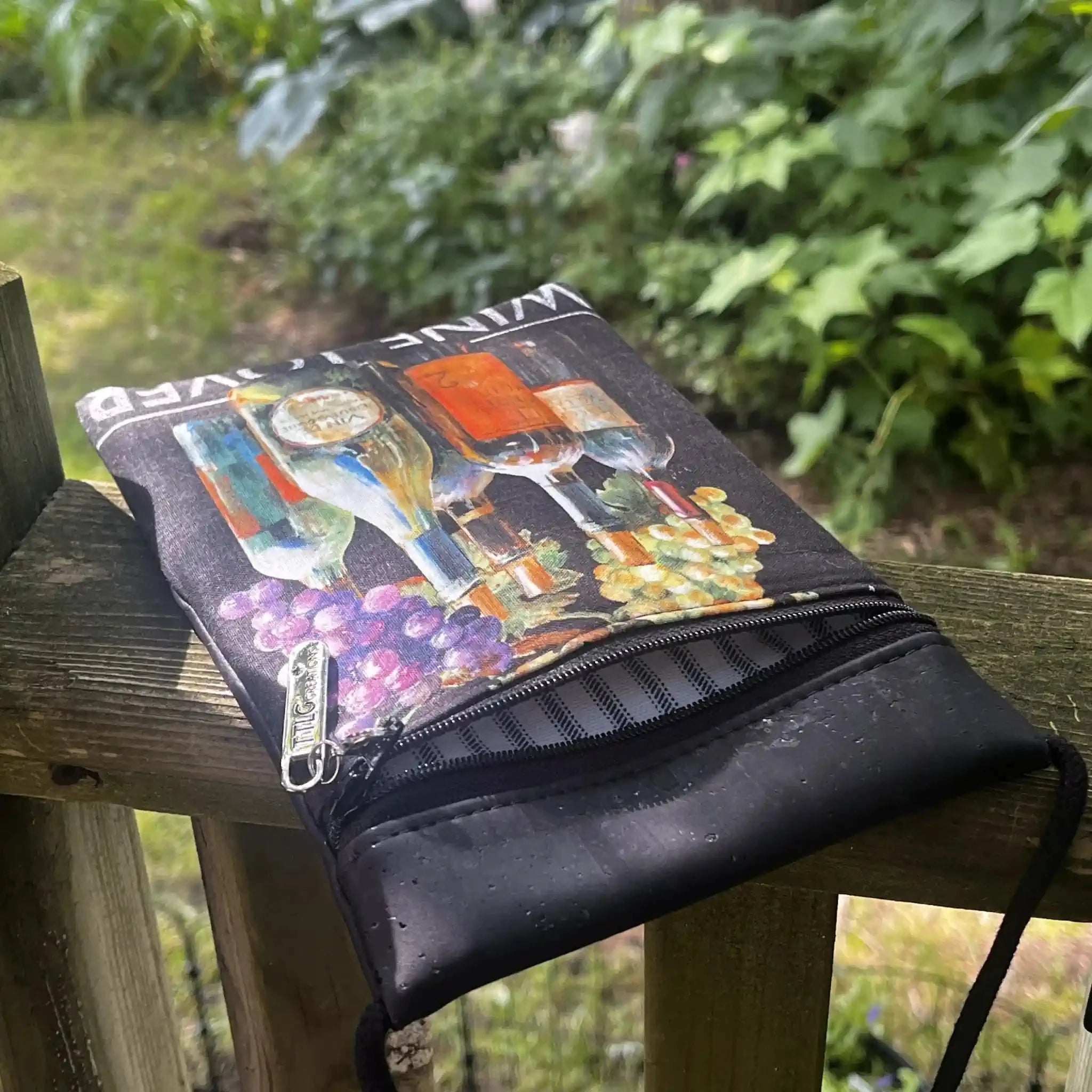 Stella Concert Crossbody Bag - Black Cork Leather Purse for Wine Lovers | Perfect for Evening Outings, Wine Tasting Events & Daily Use