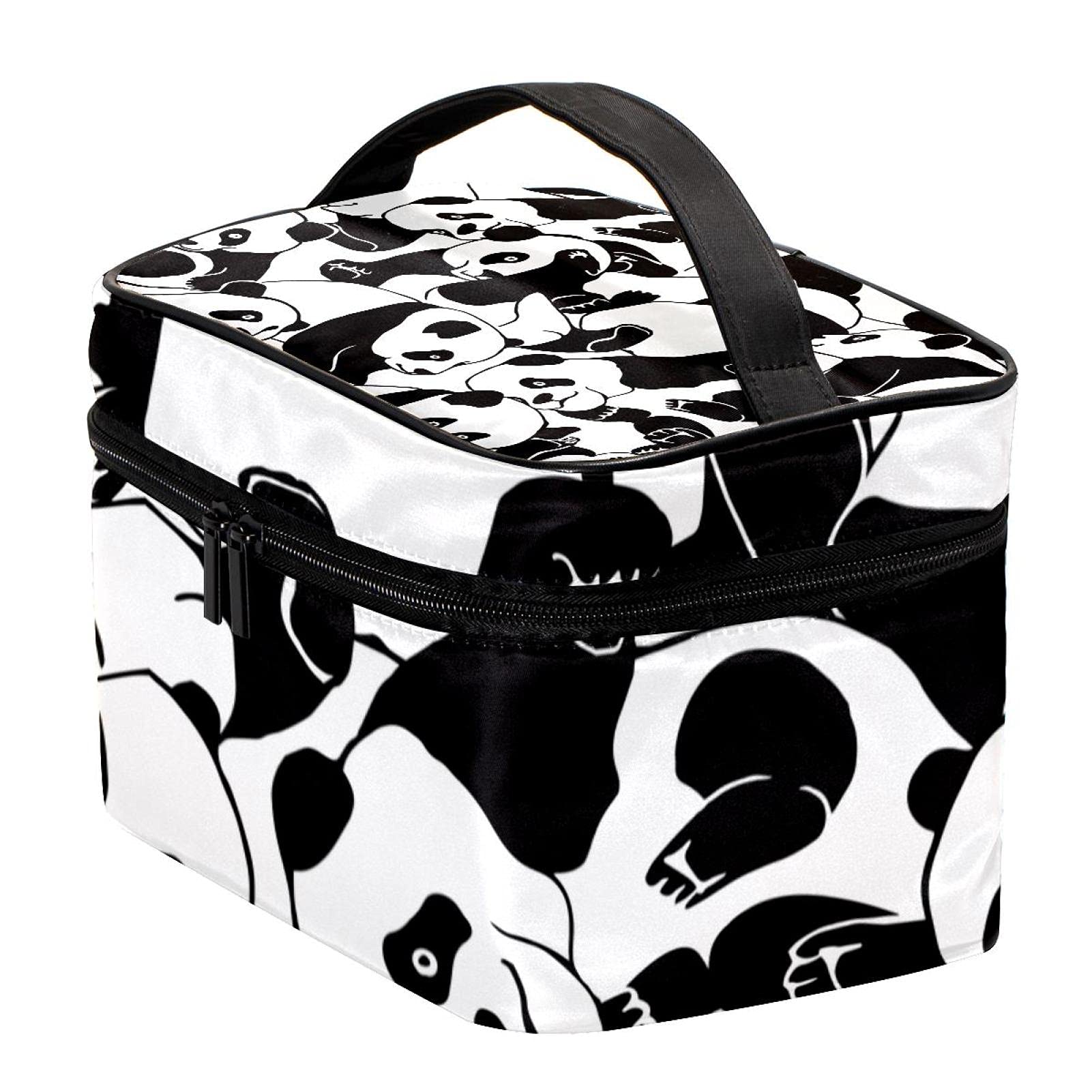 Waterproof Panda Print Travel Makeup Bag - Large Cosmetic Organizer with Zipper for Women & Girls - Perfect for Travel, Gym, and Daily Essentials Storage