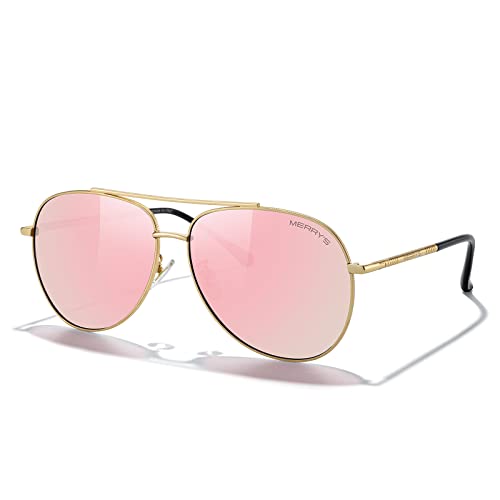 Gold Frame/Pink Mirror Lens