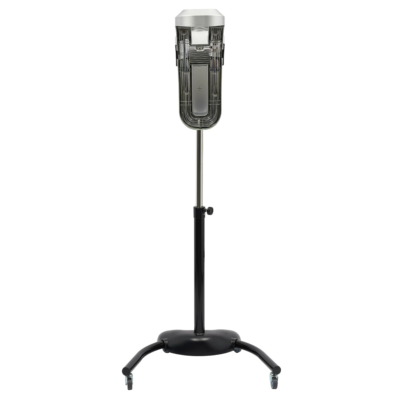 Professional Salon Hair Dryer with Adjustable Temperature & Timer - Hooded Hair Dryer on Wheels for Salon, Spa & Home Use - Silver | Perfect for Hair Coloring, Styling & Drying at Hairdressing Stations